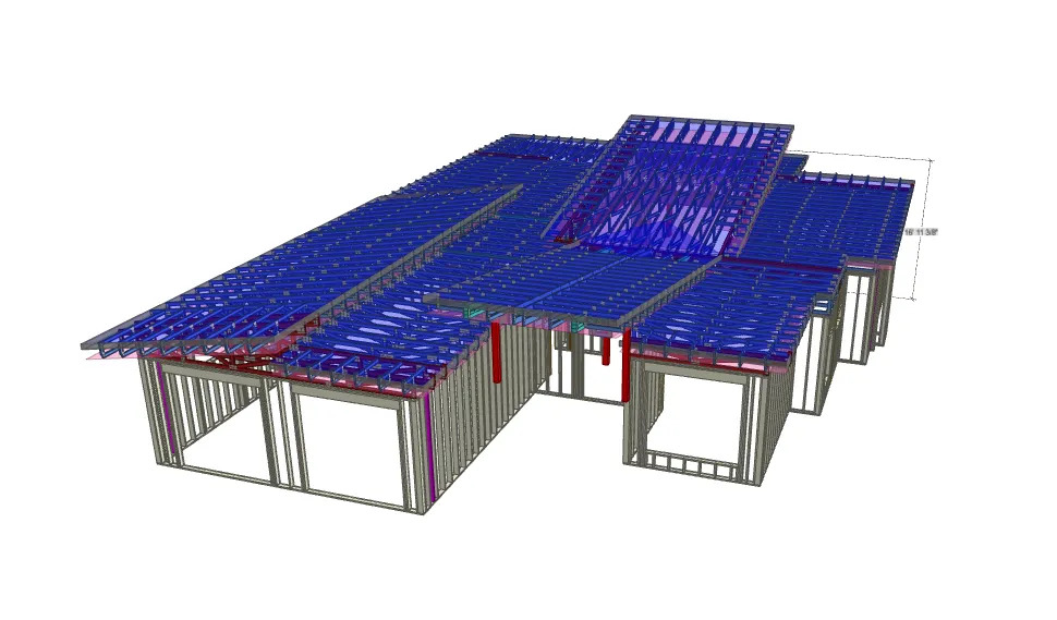 3D roof truss layout model